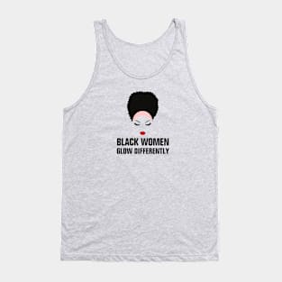 Black Women Glow differently artwork Tank Top